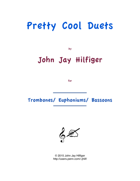 Pretty Cool Duets For Trombones Euphoniums Bassoons Sheet Music