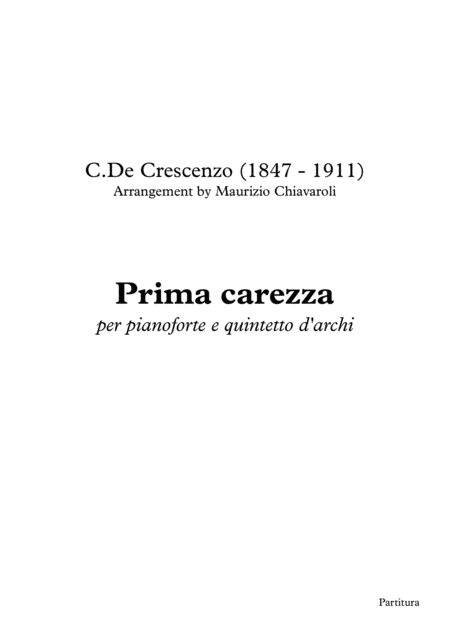 Free Sheet Music Prima Carezza