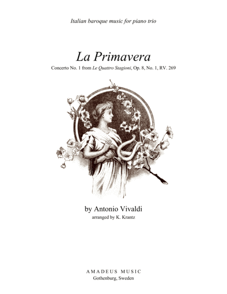 Primavera Spring Rv 269 Complete Score For Piano Trio Sheet Music