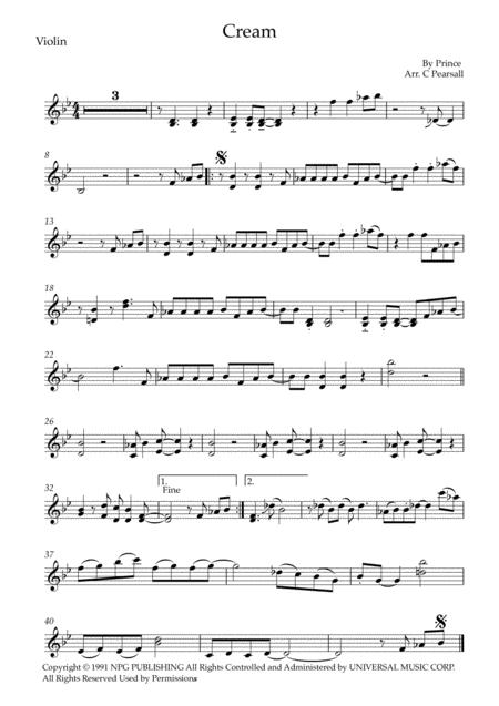 Free Sheet Music Prince Cream Violin Cello Duo