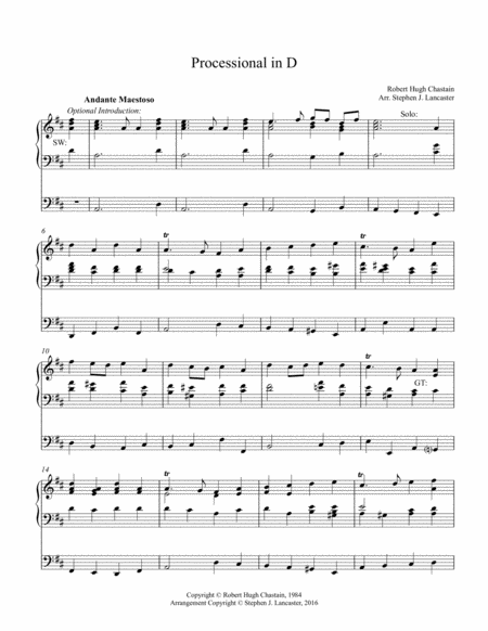 Free Sheet Music Processional In D