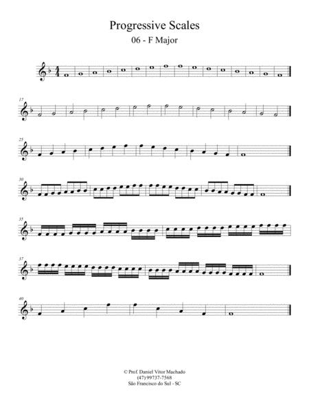 Progressive Scales Violin Bb Major Sheet Music