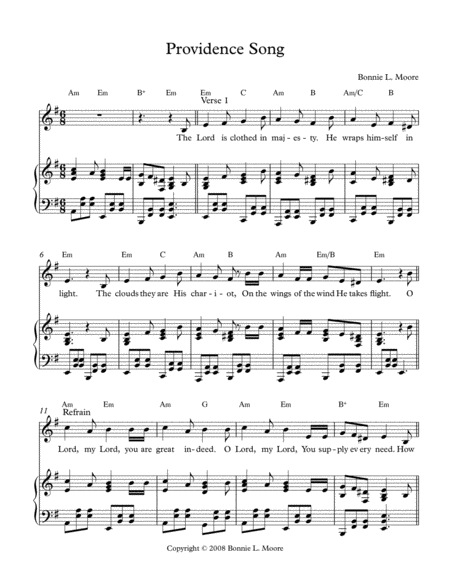 Providence Song Sheet Music