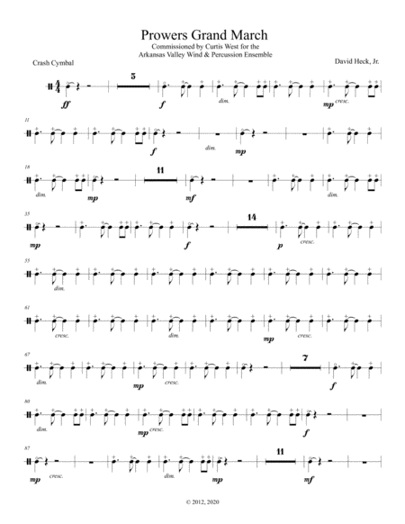 Prowers Grand March Crash Cymbal Sheet Music