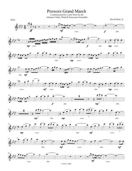 Free Sheet Music Prowers Grand March Flute