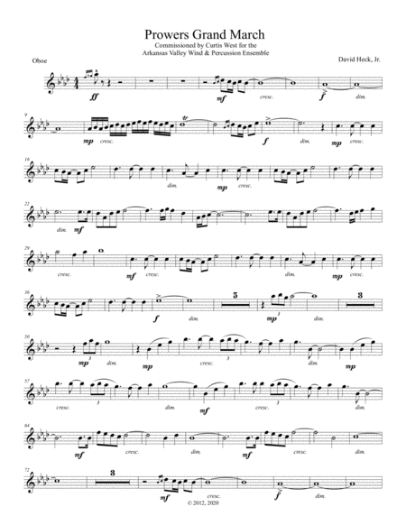 Prowers Grand March Oboe Flute Ii Sheet Music