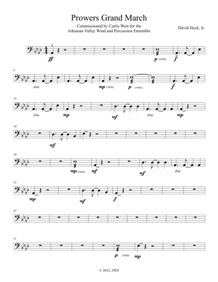 Prowers Grand March Timpani Sheet Music