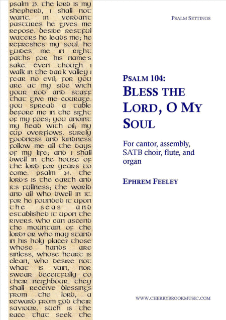 Psalm 104 Bless The Lord O My Soul Sheet Music