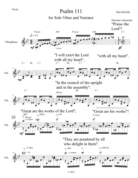 Psalm 111 Sheet Music