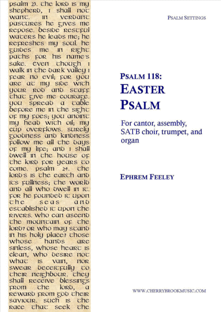 Psalm 118 Easter Psalm Sheet Music