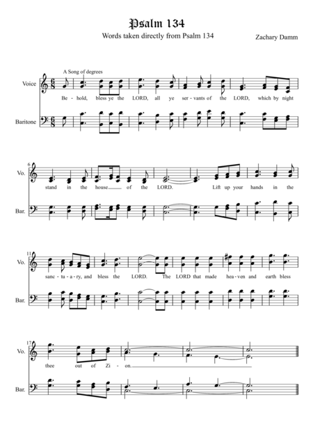 Psalm 134 Sheet Music