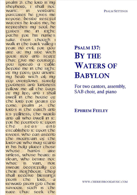 Psalm 137 By The Waters Of Babylon Sheet Music