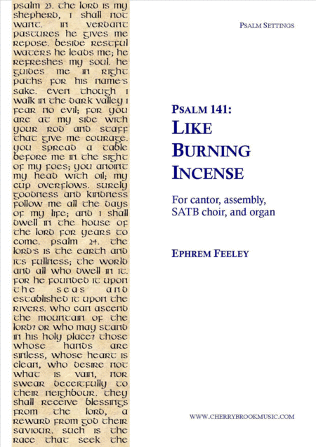 Psalm 141 Like Burning Incense Sheet Music