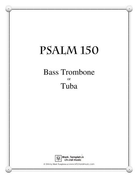 Psalm 150 Bass Trombone Or Tuba Sheet Music