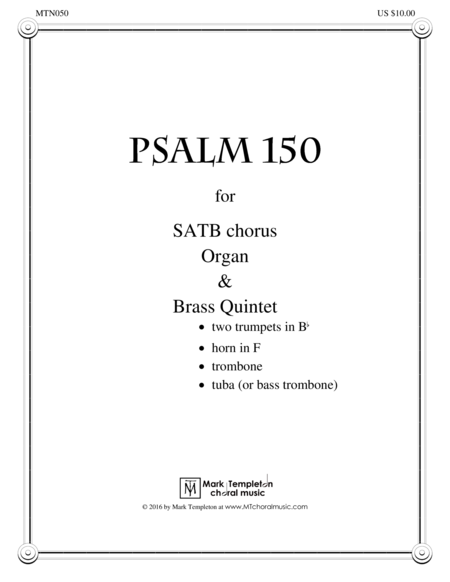 Psalm 150 Full Score Sheet Music