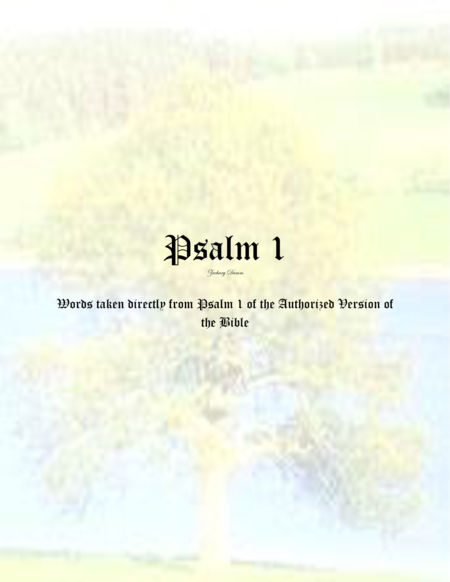 Psalm 1 Sheet Music