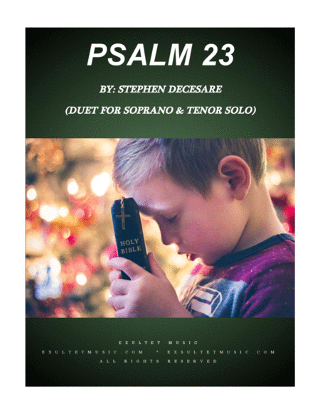 Free Sheet Music Psalm 23 Duet For Soprano And Tenor Solo