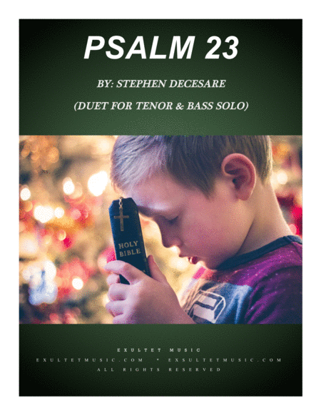 Psalm 23 Duet For Tenor And Bass Solo Sheet Music