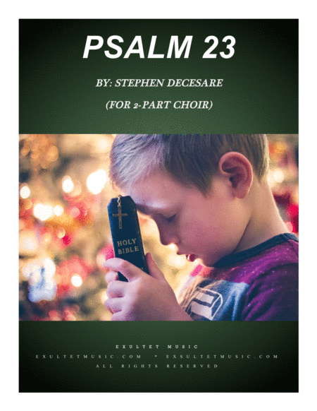 Psalm 23 For 2 Part Choir Sheet Music