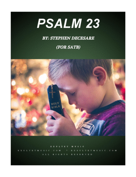 Free Sheet Music Psalm 23 For Satb