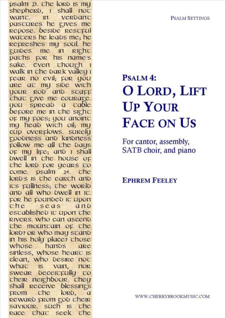 Free Sheet Music Psalm 4 O Lord Lift Up Your Face On Us