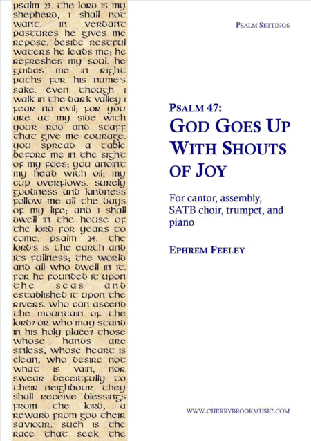 Psalm 47 God Goes Up With Shouts Of Joy Sheet Music