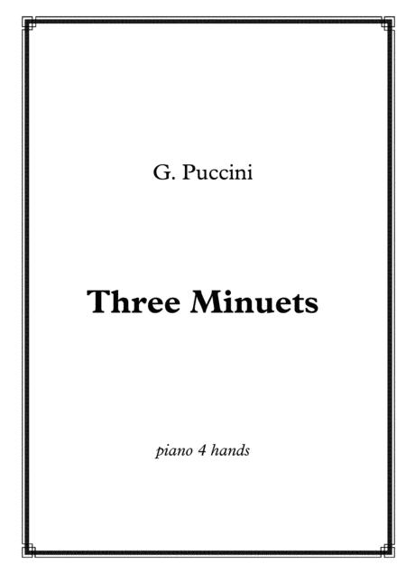 Free Sheet Music Puccini 3 Minuetti 1 Piano 4 Hands