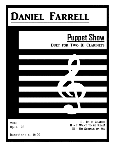 Free Sheet Music Puppet Show Duet For Two Bb Clarinets Op 22