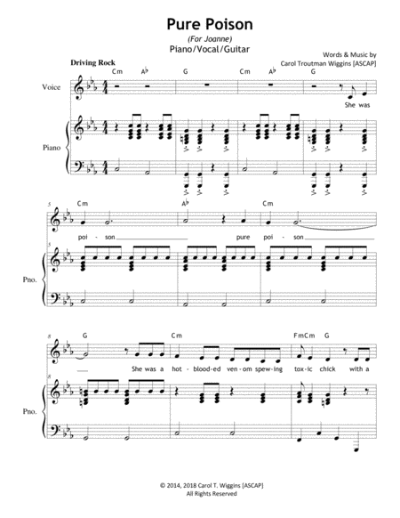 Pure Poison Sheet Music