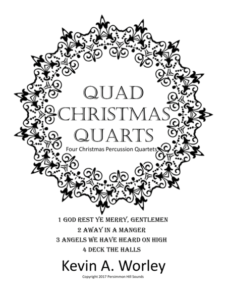 Free Sheet Music Quad Christmas Quarts Four Christmas Percussion Quartets
