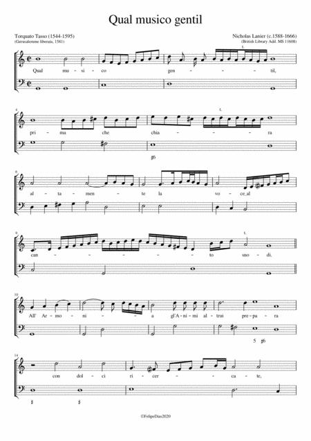 Qual Musico Gentil Sheet Music