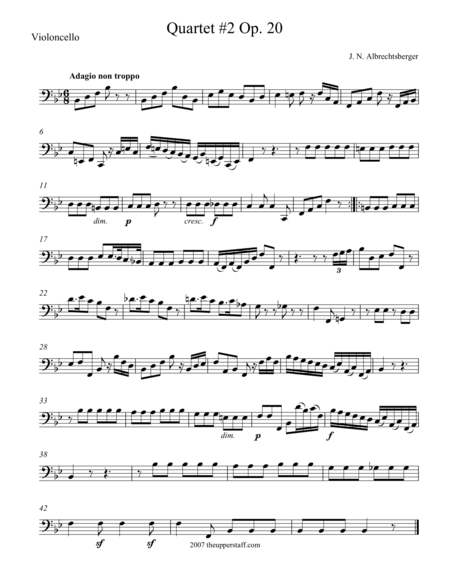 Quartet 2 Op 20 In B Flat Major Sheet Music