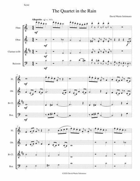 Quartet In The Rain For Wind Quartet Sheet Music