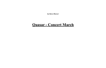 Quasar Concert March For Concert Band Grade 2 5 3 Sheet Music