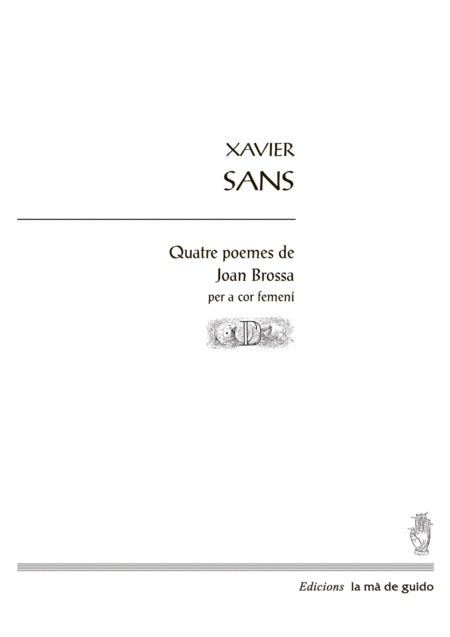 Free Sheet Music Quatre Poemes De Joan Brossa