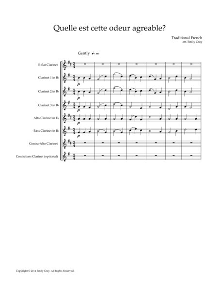 Quelle Est Cette Odeur Agreable Sheet Music