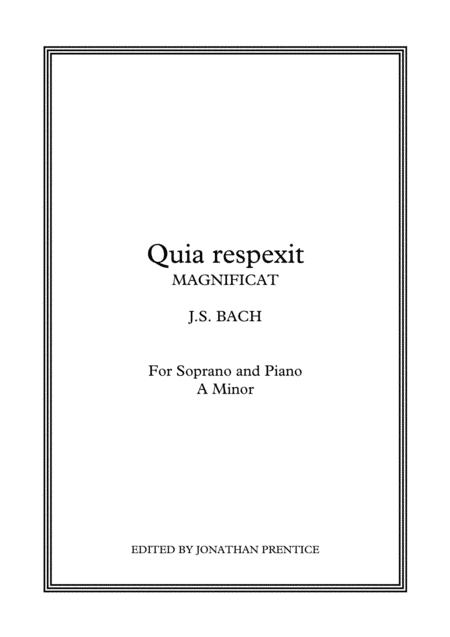 Free Sheet Music Quia Respexit Magnificat In D A Minor