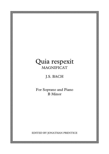 Free Sheet Music Quia Respexit Magnificat In D B Minor