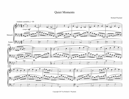 Free Sheet Music Quiet Moments