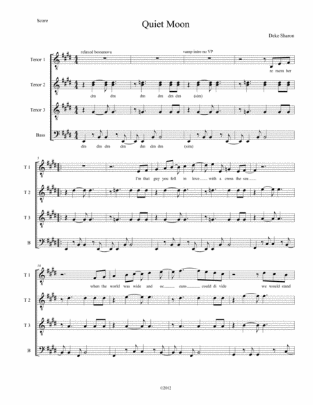 Quiet Moon Sheet Music