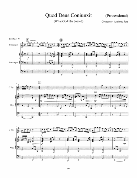 Free Sheet Music Quod Deus Coniunxit What God Has Joined