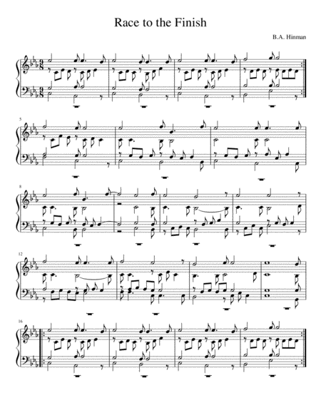 Race To The Finish Sheet Music