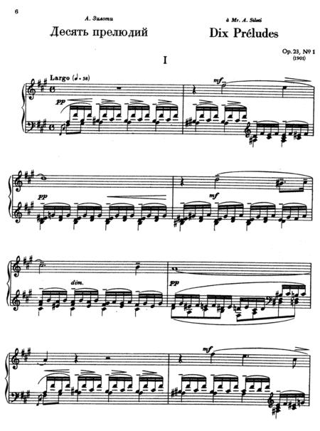 Free Sheet Music Rachmaninoff Prelude Op 23 No 1 In F Minor Original Complete Version