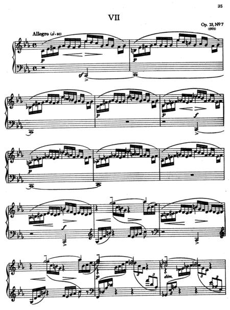 Rachmaninoff Prelude Op 23 No 7 In C Minor Original Complete Version Sheet Music