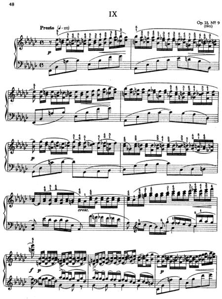 Rachmaninoff Prelude Op 23 No 9 In Eb Minor Original Complete Version Sheet Music