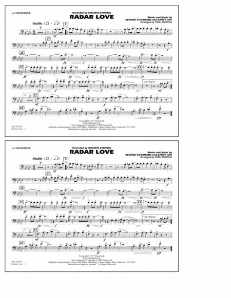 Radar Love Arr Paul Murtha 1st Trombone Sheet Music