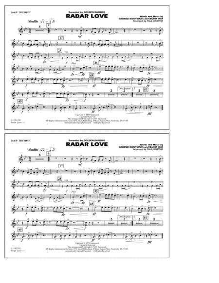 Free Sheet Music Radar Love Arr Paul Murtha 2nd Bb Trumpet
