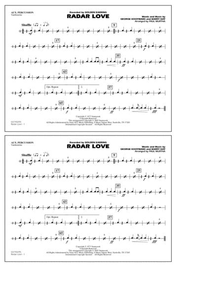 Radar Love Arr Paul Murtha Aux Percussion Sheet Music