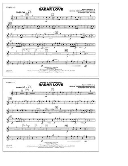 Radar Love Arr Paul Murtha Eb Alto Sax Sheet Music