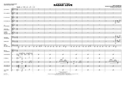 Free Sheet Music Radar Love Arr Paul Murtha Full Score